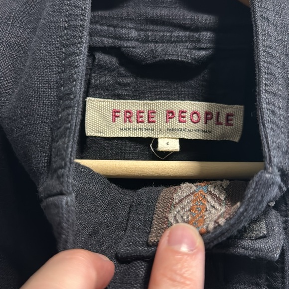 Free People Jayde Safari Bomber Jacket Black - Picture 6 of 10